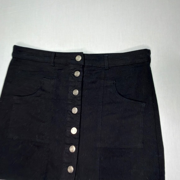 Altard State Dresses & Skirts - Altard State Women's Black Denim Skirt Front Button Pockets Mini Casual Medium